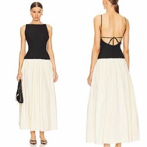 TULAROSA Matteah Maxi Dress in Black & Ivory